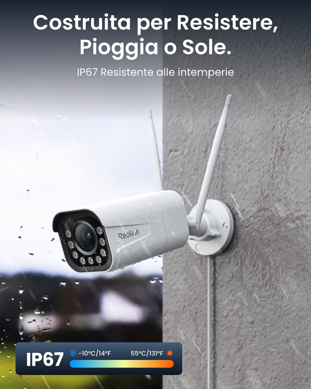 Reolink 8MP Telecamera WiFi Esterno con 5X Zoom Ottico RLC-811WA + 8MP Telecamera Wi-Fi Esterno RLC-810WA, Rilevamento di Persona/Veicolo/Animale, WiFi 6 Dual-Band, 30m Visione Notturna a Colori