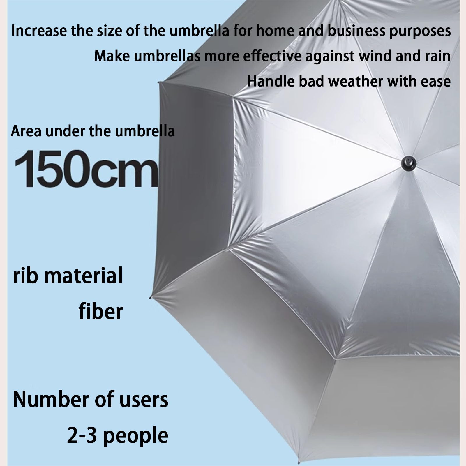 Przenośny parasol golfowy 150 cm / 59 cali, bardzo duży, kompaktowy parasol golfowy, półautomatyczny otwarty, odpowiedni dla 2~3 osób, mężczyzn i kobiet (dark green)