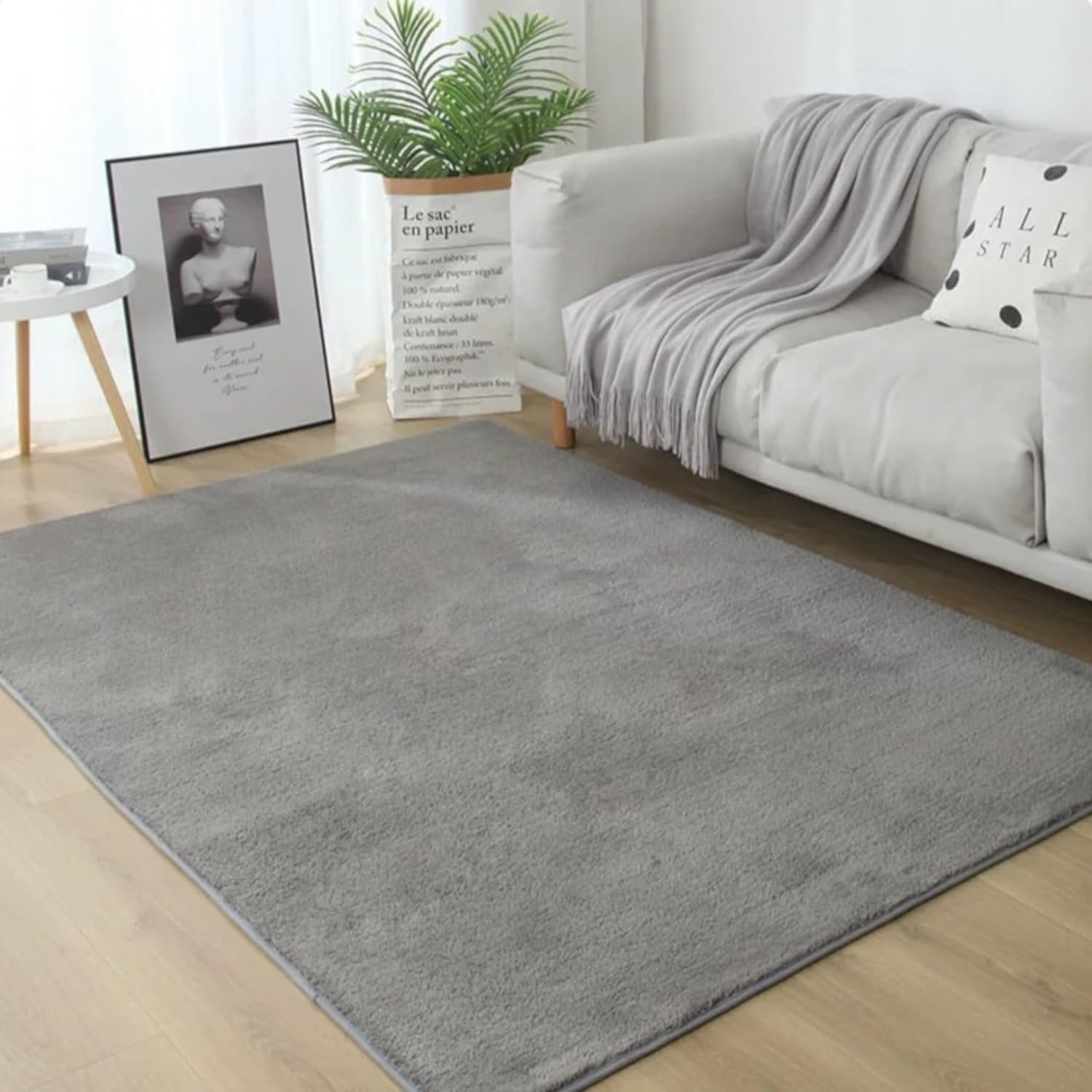 Home Universal® Alfombra Decorativa Interior Tie-Dye, Diseño Moderno en Gris, Textura Suave, para Salón y Dormitorio (Gris Claro, 120X180CM)