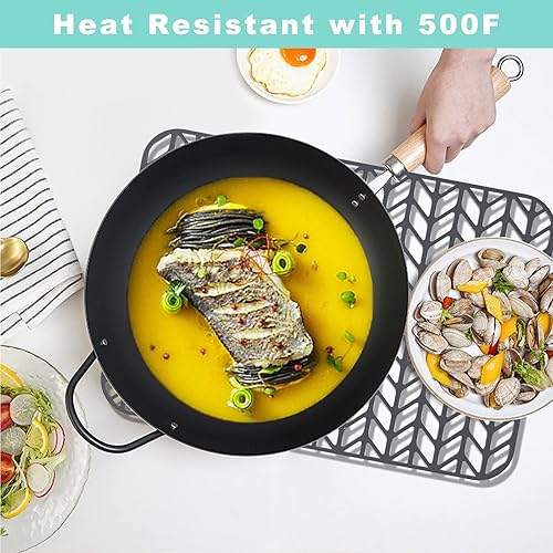 Miniatura 8 de AWOKE Protectores de fregadero para fregadero de cocina, alfombrillas de fregadero de cocina de 18.2 x 12.5 pulgadas para la parte inferior del