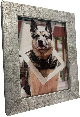 Miniatura 3 de Marcos de 20 x 36 pulgadas, color plateado, plano, 1.25 pulgadas, acabado liso envuelto de madera, compuesto, decoración de pared, marco de póster