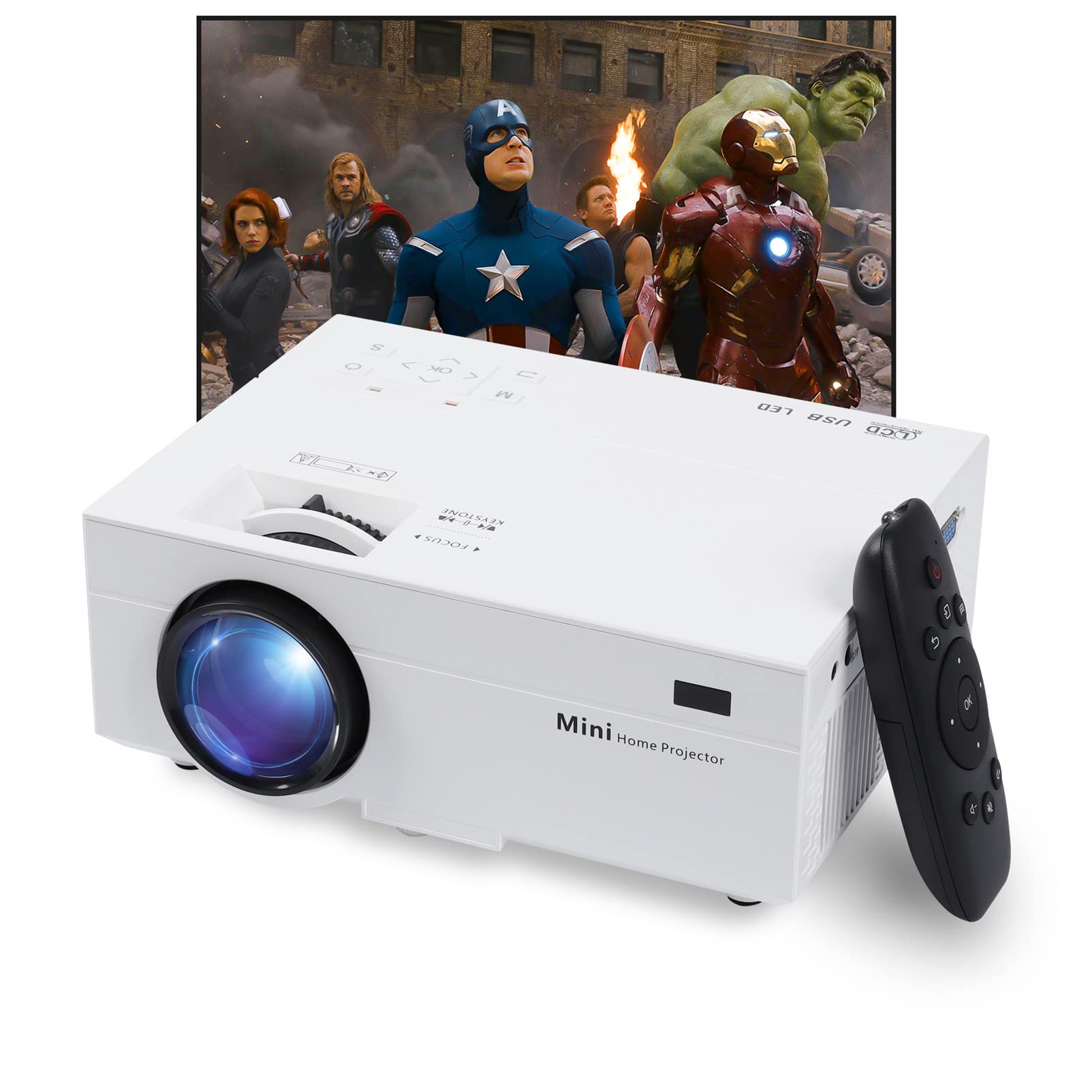 Mini Projector, Video Projector Outdoor Movie Projector, LED
