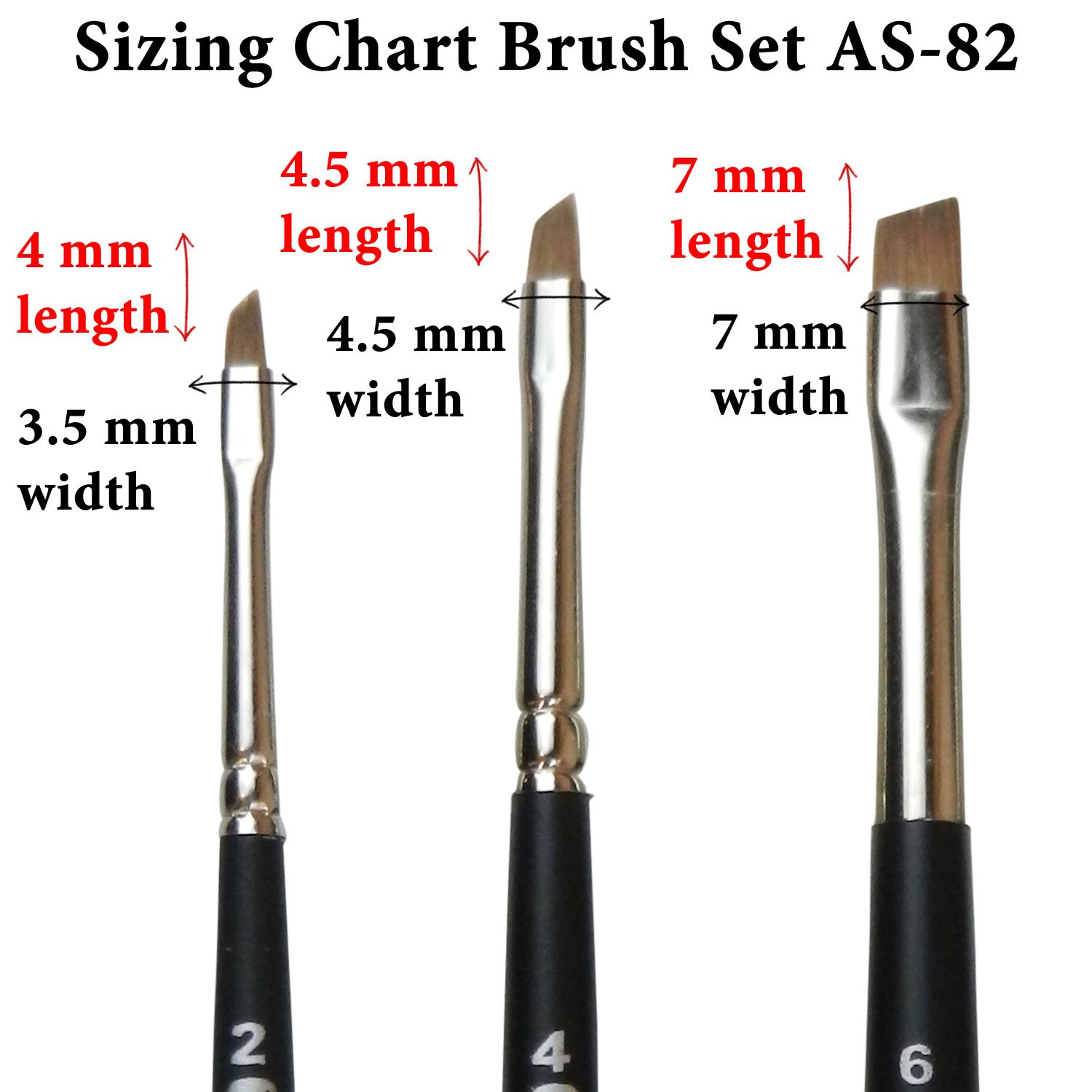 ZEM Brush Kolinsky Acrylpinsel Pinsel-Set für Künstler, Mal Sachen, verschiedene Größen von 2,4,6