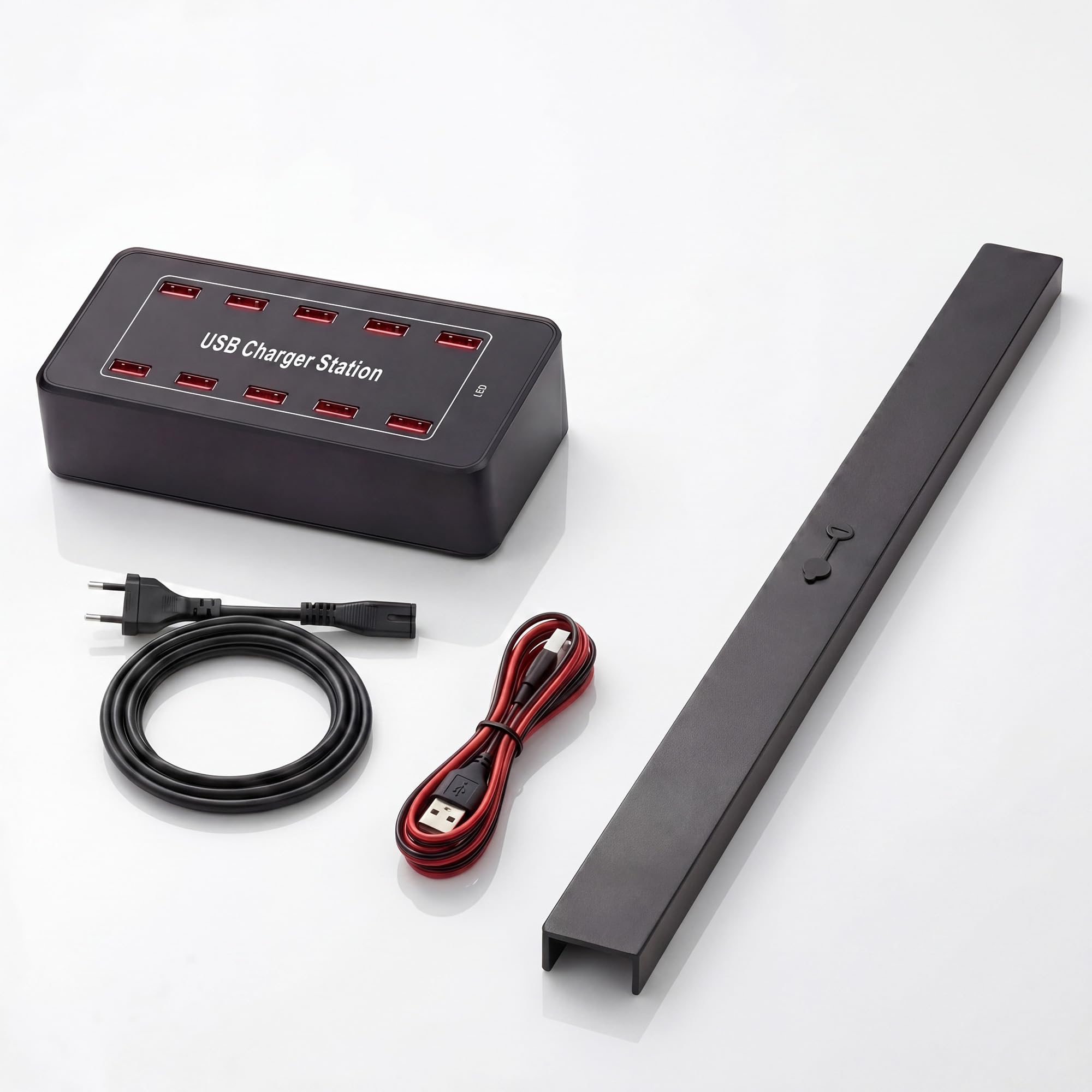 Jan Nowak Taquilla Vestuario Metálica 10 Puertas USB C, 172 x 136 x 45 cm