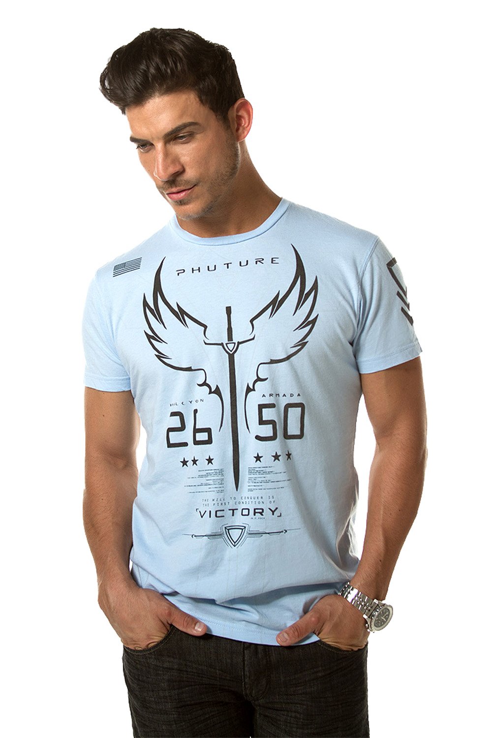 PHUTURE Men's Victory Blue Graphic Tee