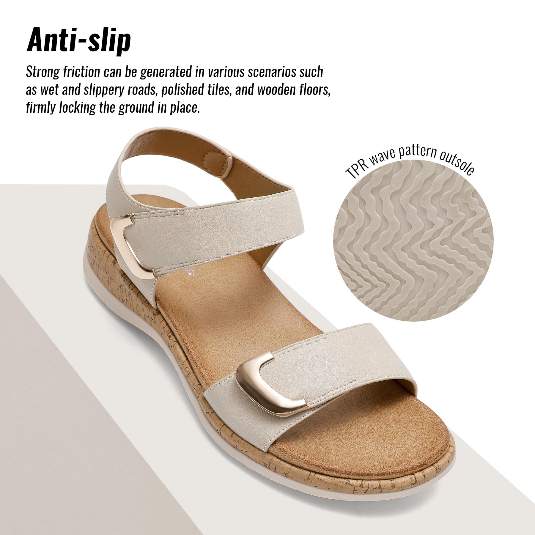 Littleplum Sandales Femme Été Confortable Casual Plats Plage Claquettes