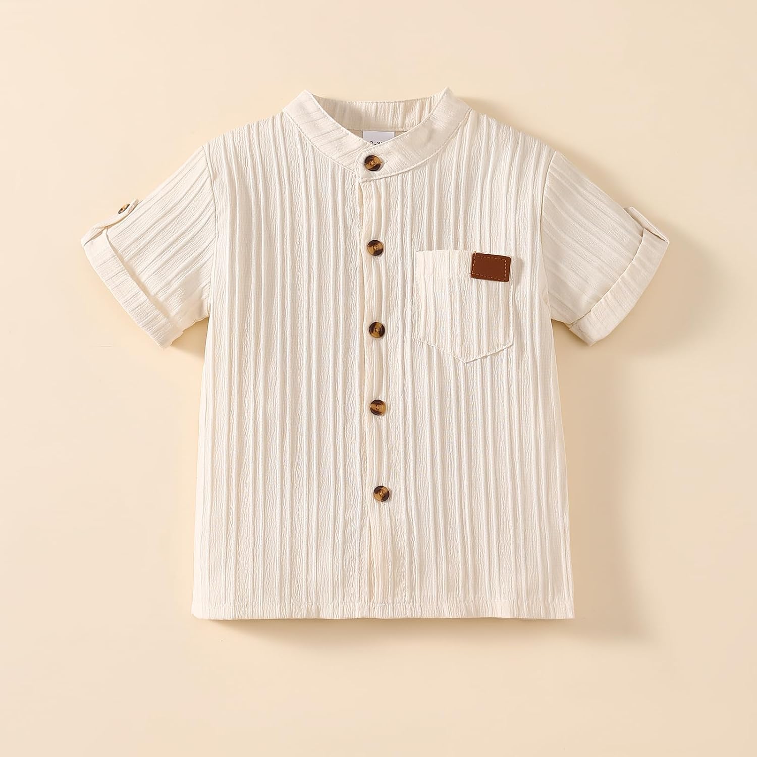 Little Boy Summer Clothes Short Sleeve Button Down Shirts + Casual Shorts 2PC Toddler Outfits