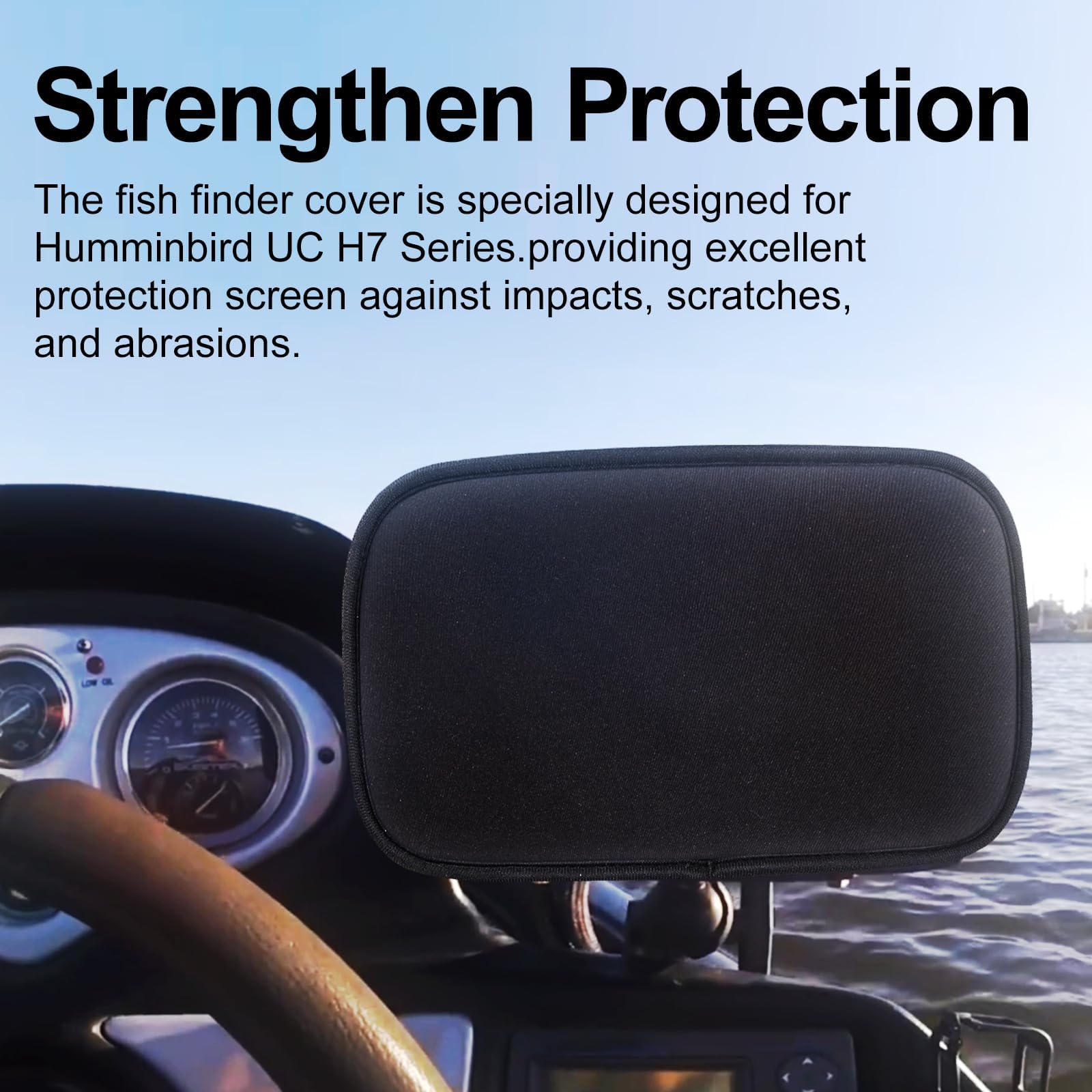 Custodia compatibile con Humminbird UC H7 in neoprene spesso Fish Finder H7 Helix 7 Copertura dello schermo, protegge lo schermo e il dispositivo da sole e condizioni climatiche avverse danni