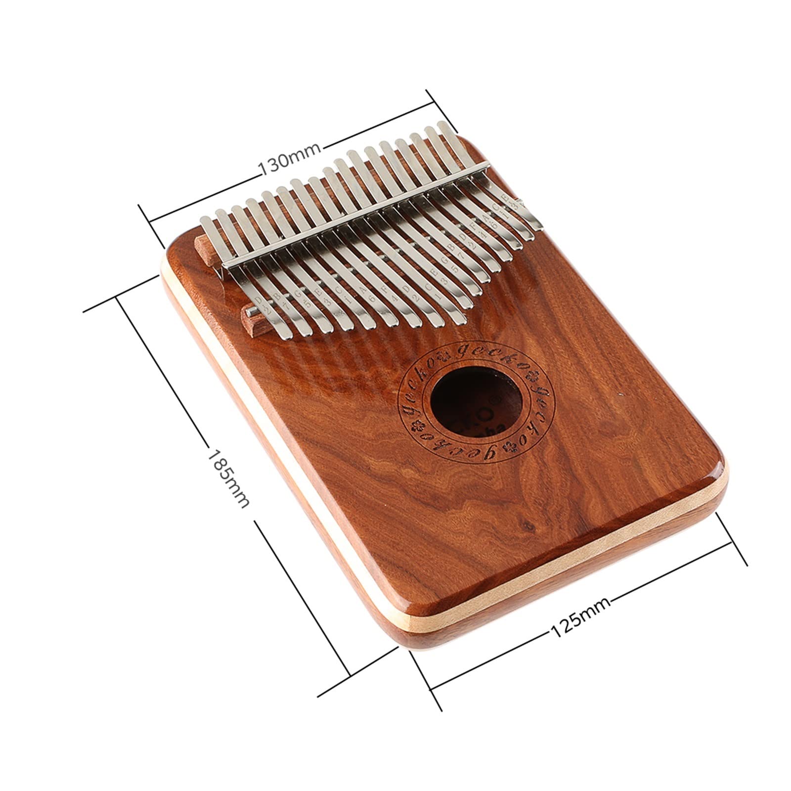 alumno Kalimba Instrumento Musical De Sándalo Carmesí Sólido De Piano De Pulgar Kalimba De 17 Teclas