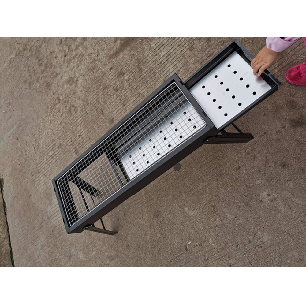 Barbecue Grill, Grill Barbecue Carbone, Utensile BBQ Grill Barbecue Carbone Pieghevole per Picnic con Gli Amici, Riunione di Famiglia in Balcone E Giardino,60 * 22 * 33CM