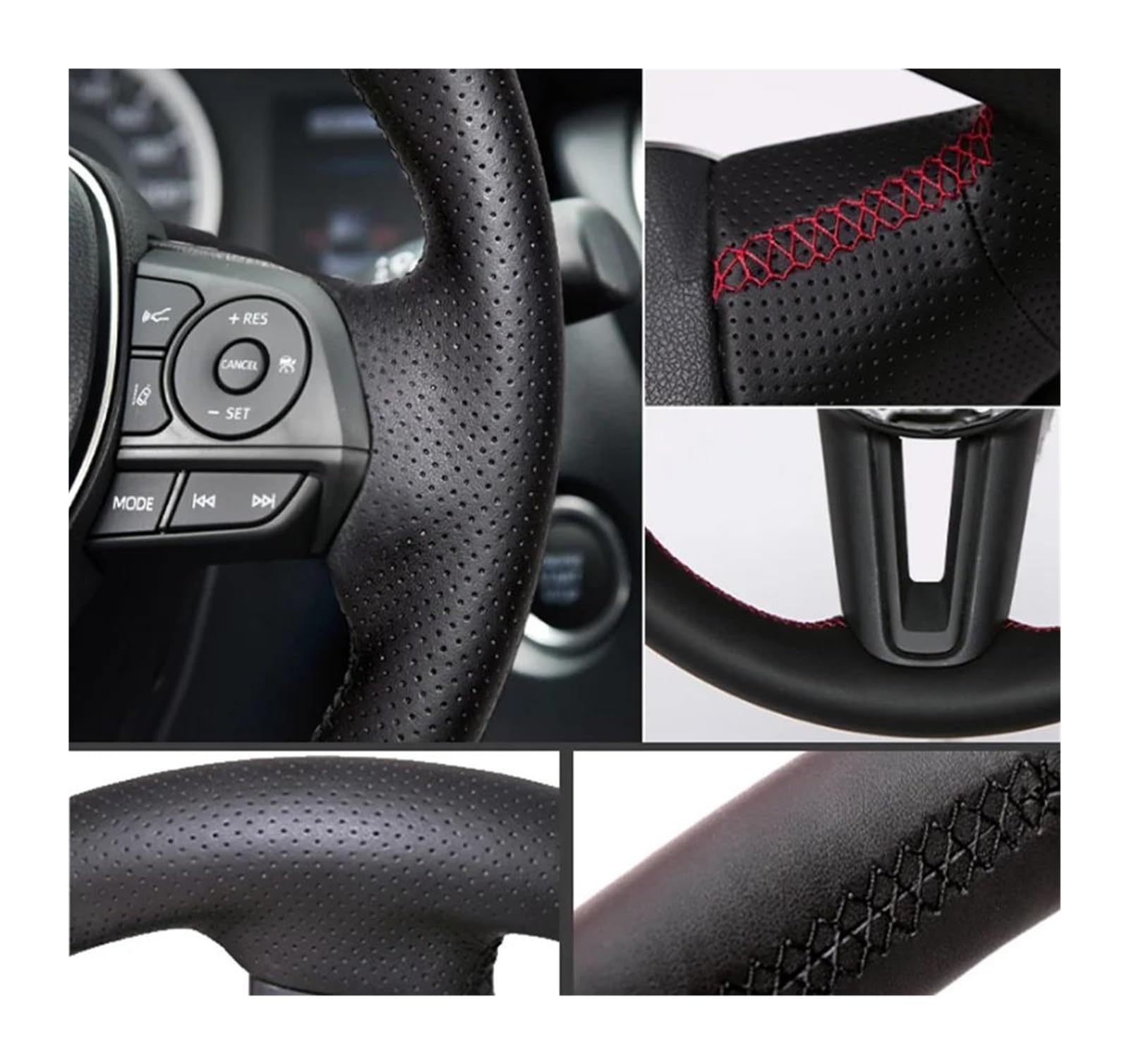 Volantes Funda Trenzada para Volante De Cuero Genuino para Infiniti FX FX35 FX37 FX50 QX70 para Nissan para Juke para Maxima 370Z Funda Volante(White Thread)