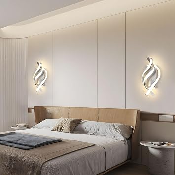 Comey LED Wall Lights Indoor, 22W Chrome Modern LED Wall Sconce Light | Wall Lighting Fixtures for Bedroom Living Room Stairs, 4500K Natural White