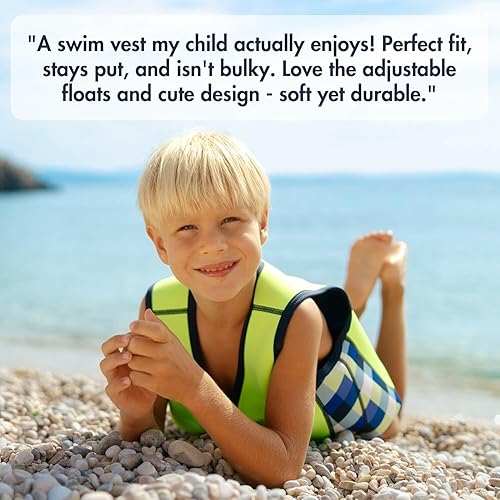 Vista 47 de Limmys Premium Kids Swim Vest - Toddler Swim Jacket and Buoyancy Swimming Aid - Modern Design Swimming Vest for Boys, Girls and Babies - Drawstring