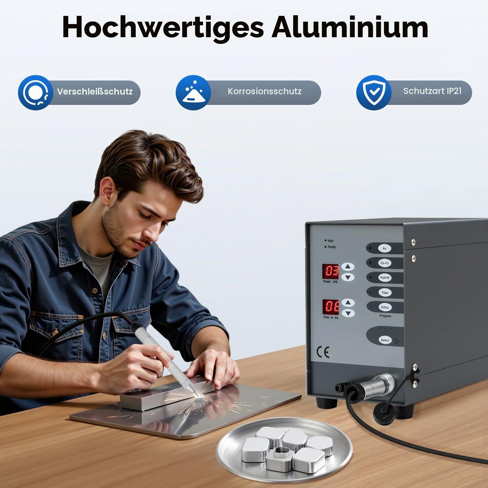 Automatische Punktschweißmaschine, 220V 100W Schmuck Gold Silver Punktschweißgerät Elektrisches Pulse Spot Welder, Puls-Argon-Lichtbogenschweißmaschine für Schmuck-Schweißen