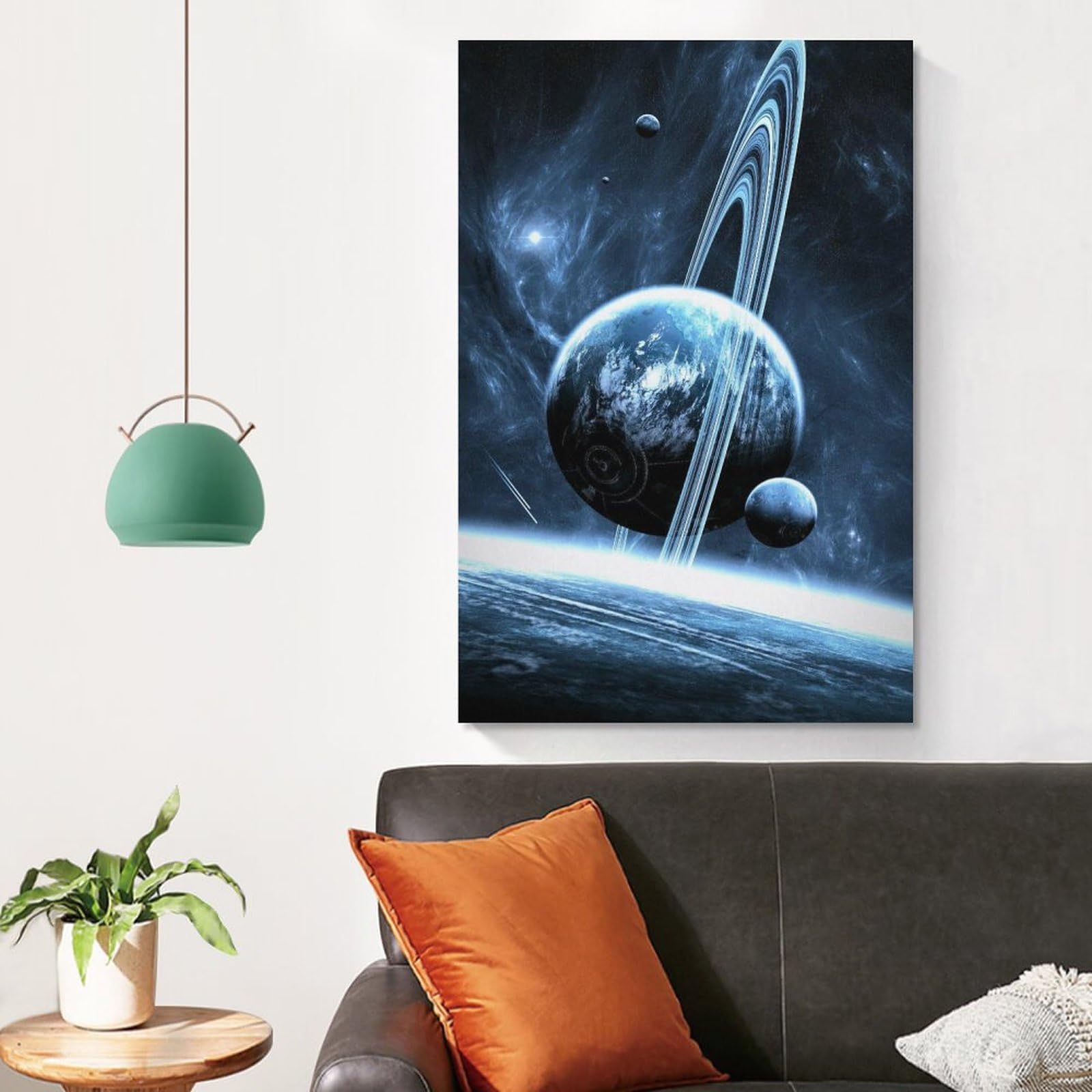 Amazon.co.jp: 土星と土星の環 アートパネル 未来的なSF 宇宙惑星の