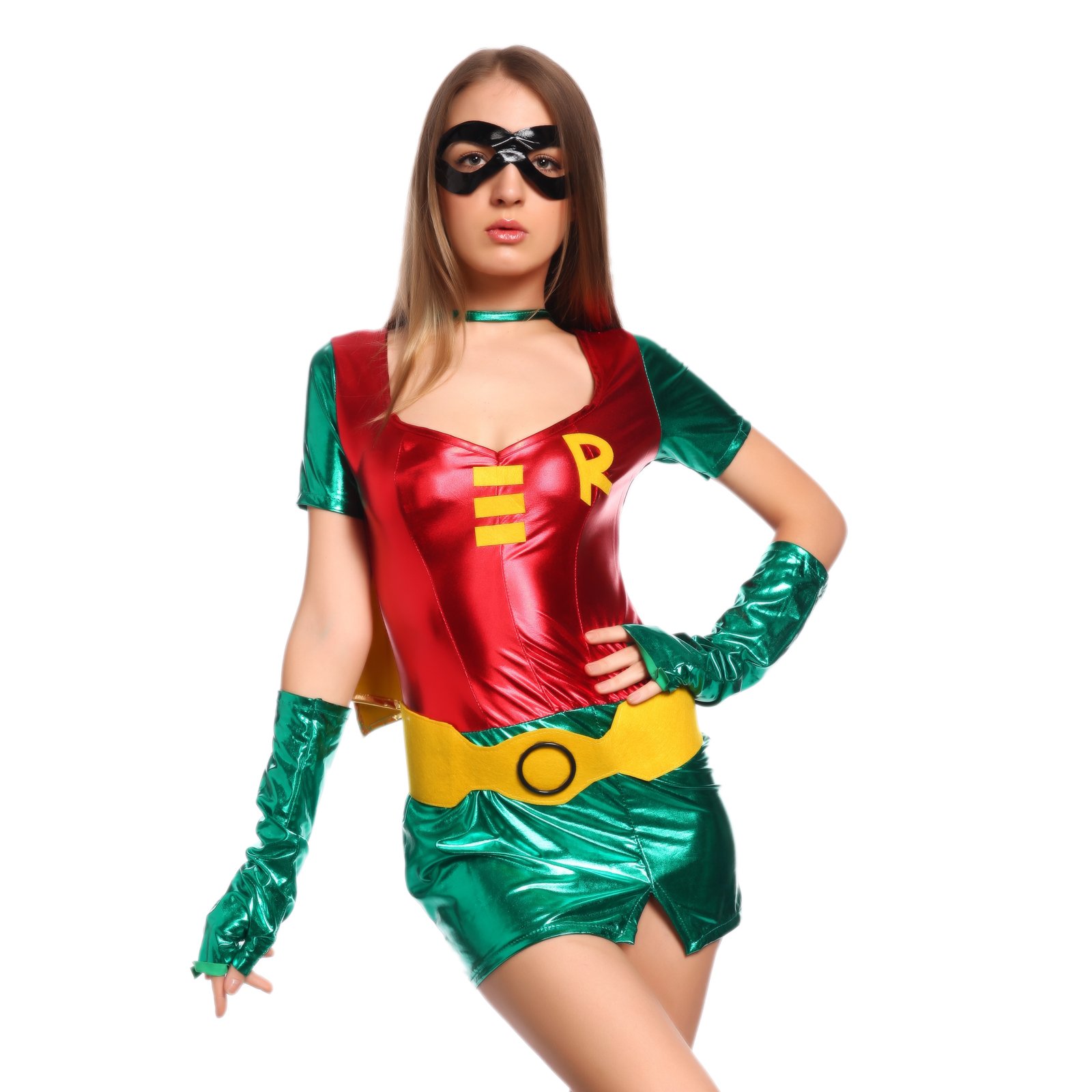 Ladies Sexy Female Robin Batman Sidekick Fancy Dress Halloween Costume