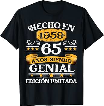 59 Años Camiseta Vintage Hecho En 1966 | Regalo Para Hombre O Mujer 100% Algodón