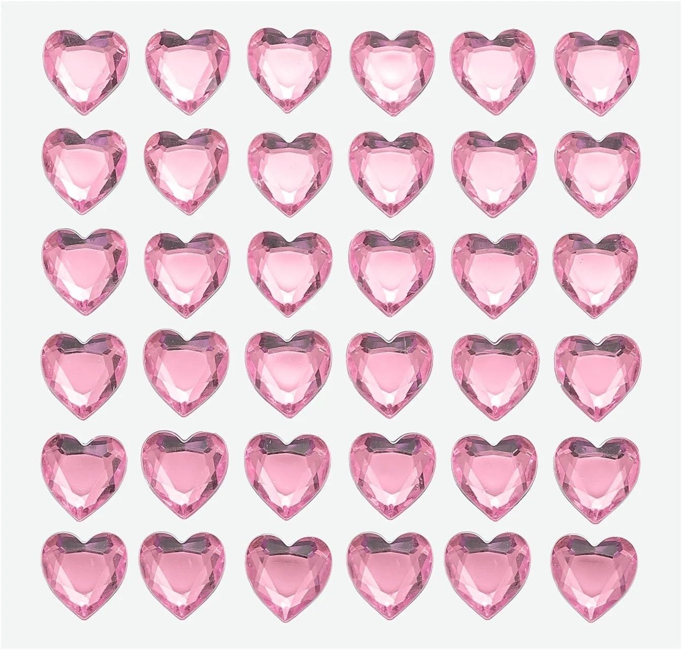 Jewel Stickers 288Pcs Heart Rhinestone 10mm Self Adhesive Gems Stickers Jewelry Gifts Arts & Craft DIY Making(Orange)