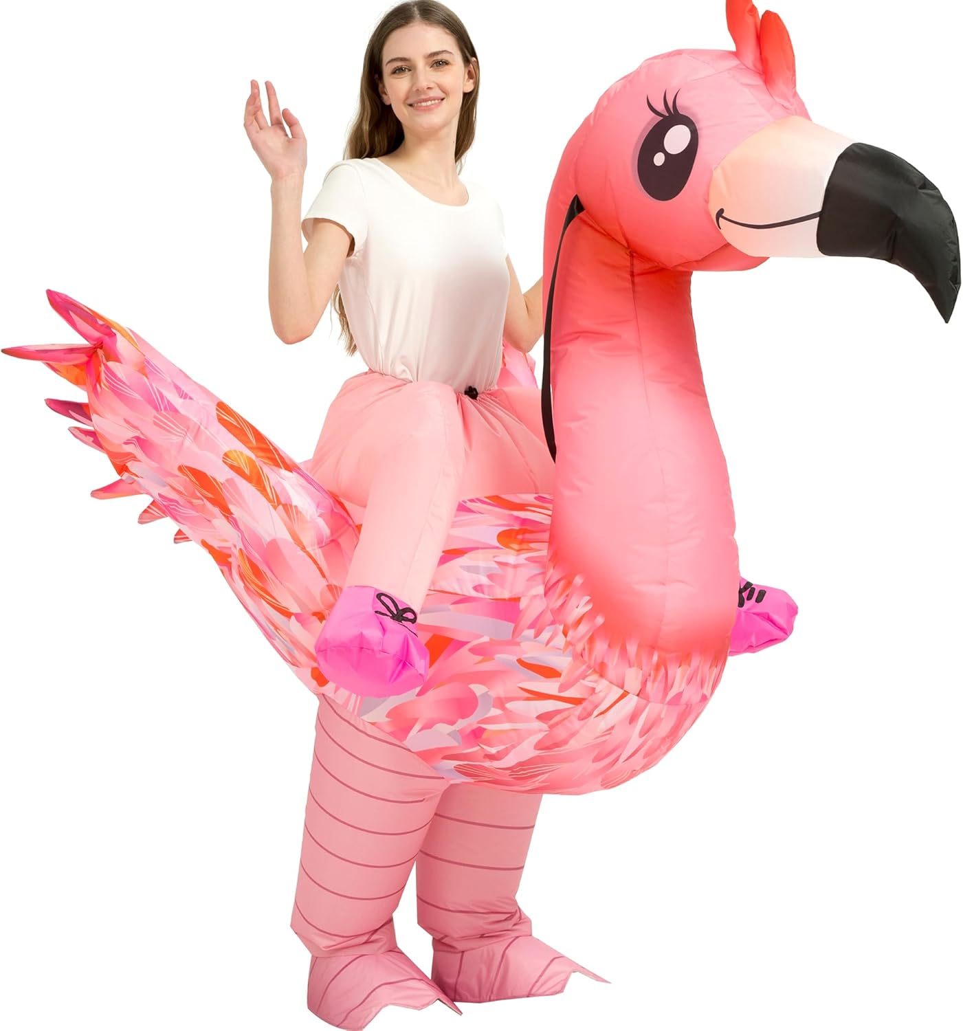 tasanor Inflatable Costume Adult,Ride On Flamingo Suit,Blow Up Halloween Costumes for Men/Women - Image 6