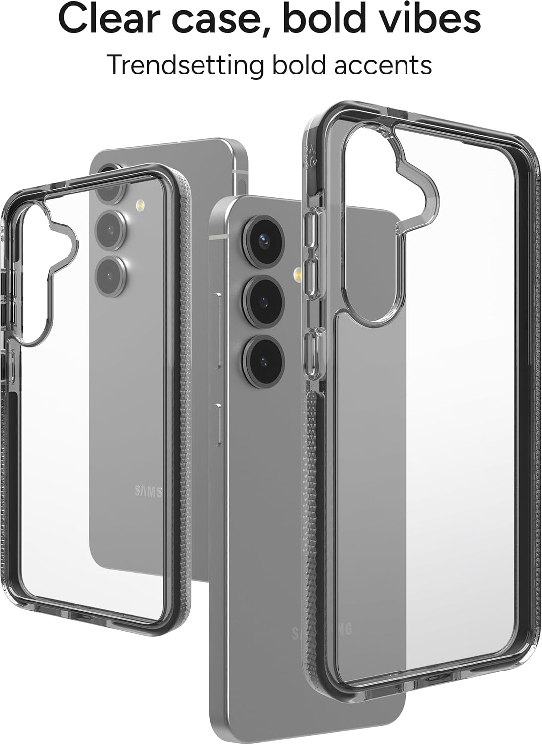 ZAGG Santa Cruz Samsung Galaxy S25 Case - Slim, 13ft Drop Protection, Wireless Charging Compatible, Graphene Strength, 70% Recycled Material, Anti-Scratch, Secure Grip, Black