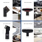 11 PCS Universal 1 1/4 Inch Vacuum Attachments Kit for Shop Vac Accessories with Vacuum Brush Attachments, Flexible Crevice Tool, Hose Adapters for 2 1/2" to 1 1/4" and 1 7/8" to 1" Hoses by DULESI