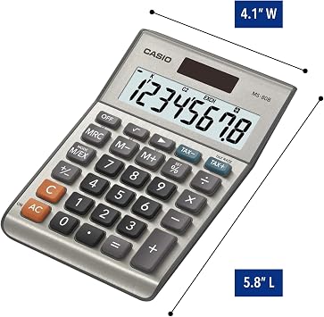 Casio MS-80B Desktop Calculator, Tax & Currency Tools
