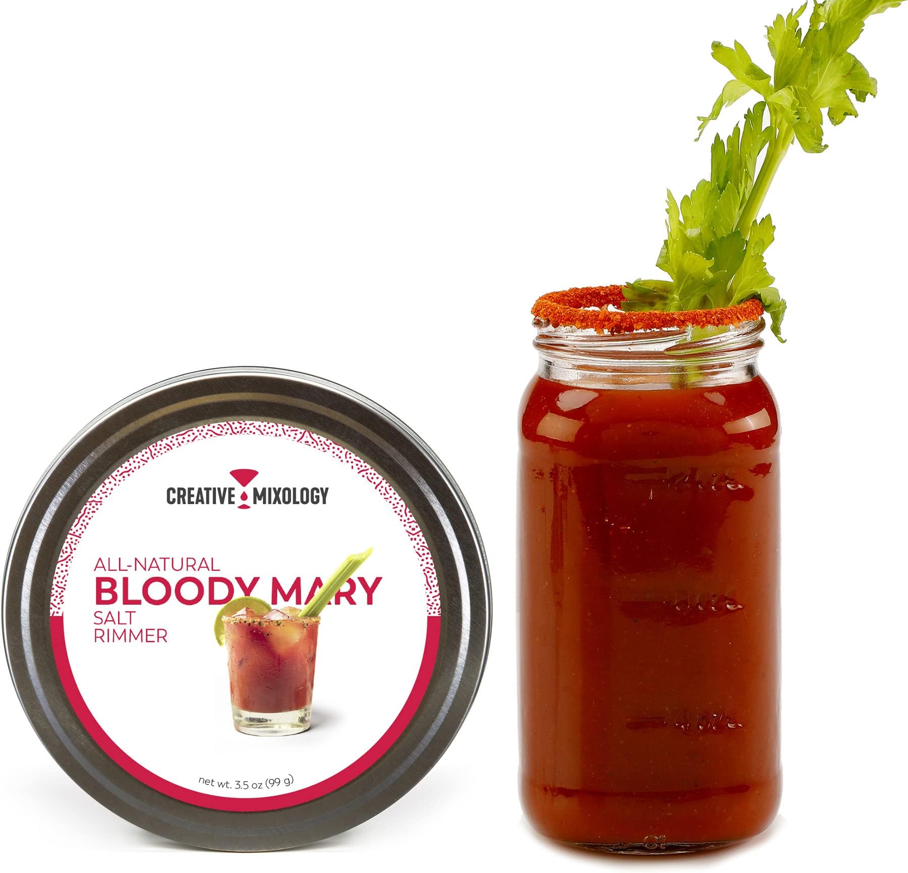 Glass Cocktail Rimmer for Martinis & Margaritas - Drink Rimmer- Gluten Free Non-GMO No MSG All Natural Brand - Rim Sugar or Salt for Cocktails (Bloody Mary Salt)
