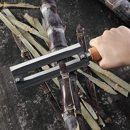 Miniatura 4 de Cuchillo pelador de caña de azúcar, pelador de verduras giratorio de alta calidad, acero de alto carbono, cortador de pelado de caña de azúcar con