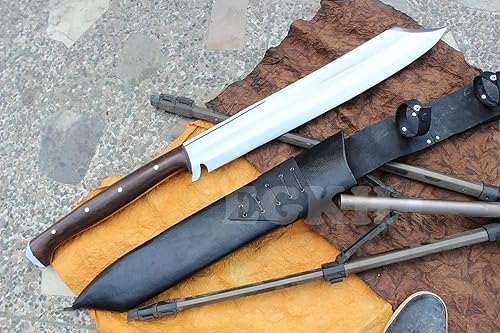 Miniatura 3 de Kukri Fabricante - Maquillaje Mukti Freedom de 21 pulgadas, mango completo forjado a mano Khukuri, cuchillos de hoja para exteriores de Nepal, hecho