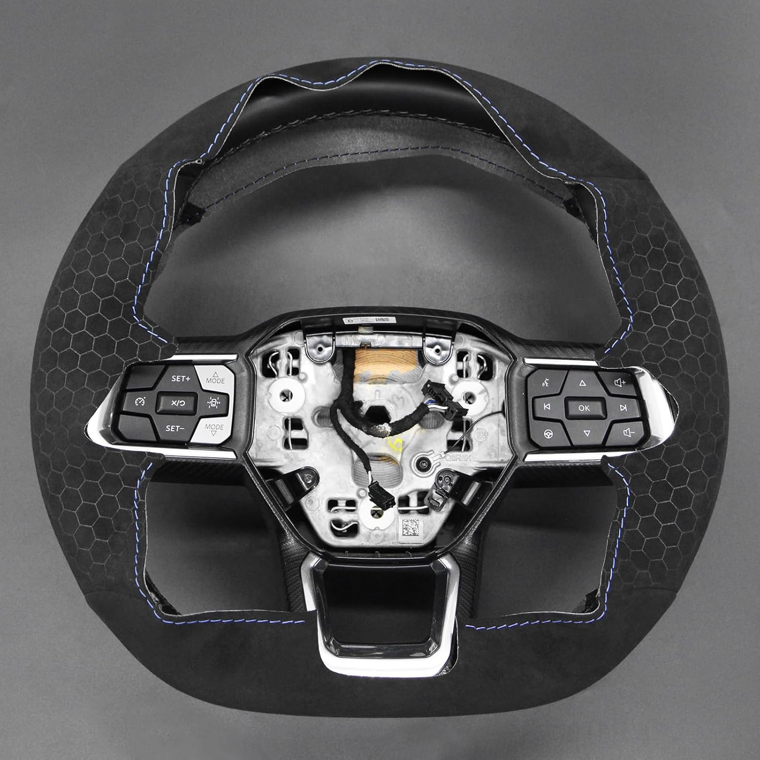 MEWANT Steering Wheel Cover for Ford Mustang 2024 Hand-Stitched Steering Wheel Wrap