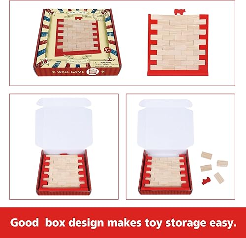 Miniatura 5 de GOTHINK Juego de pared de ladrillo, divertido juego familiar para niños y niñas, desarrolla habilidades y estrategia, perfecto para fiestas en