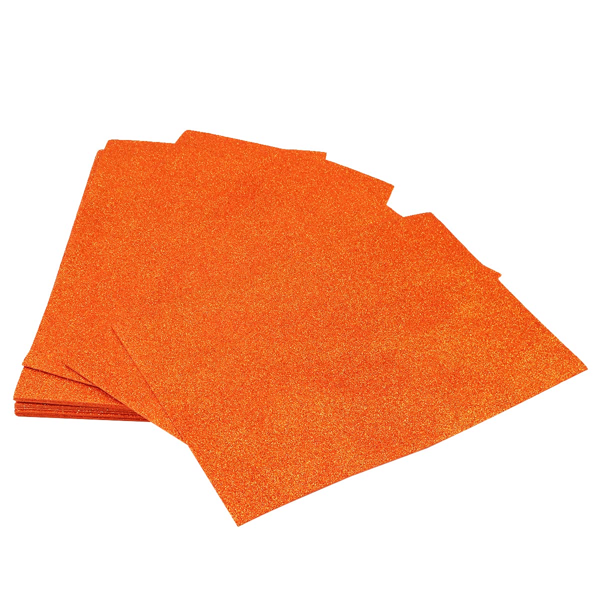 Papier cartonné pailleté A4 orange sans perte de paillettes, idéal pour découpe propre 250g