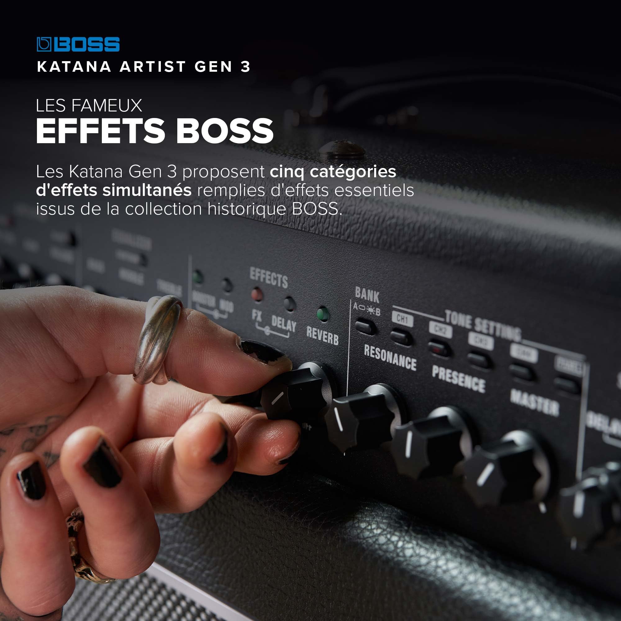 Ampli guitare Katana Artist Gen 3 BOSS | Ampli combo d'excellence de 100 watts | Haut-parleur Waza de 12 pouces (30 cm) | Sons Tube Logic évolués | Outils de réglage évolués