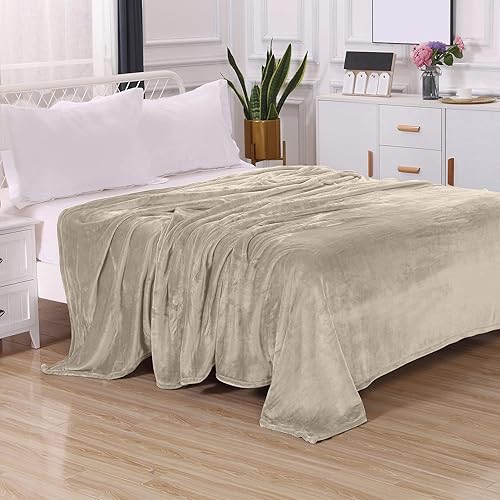 Vista 62 de Elegant Comfort Manta de lujo aterciopelada, ligera para todas las estaciones, ultra afelpada, suave, acogedora y mullida para sofá, cama, viajes
