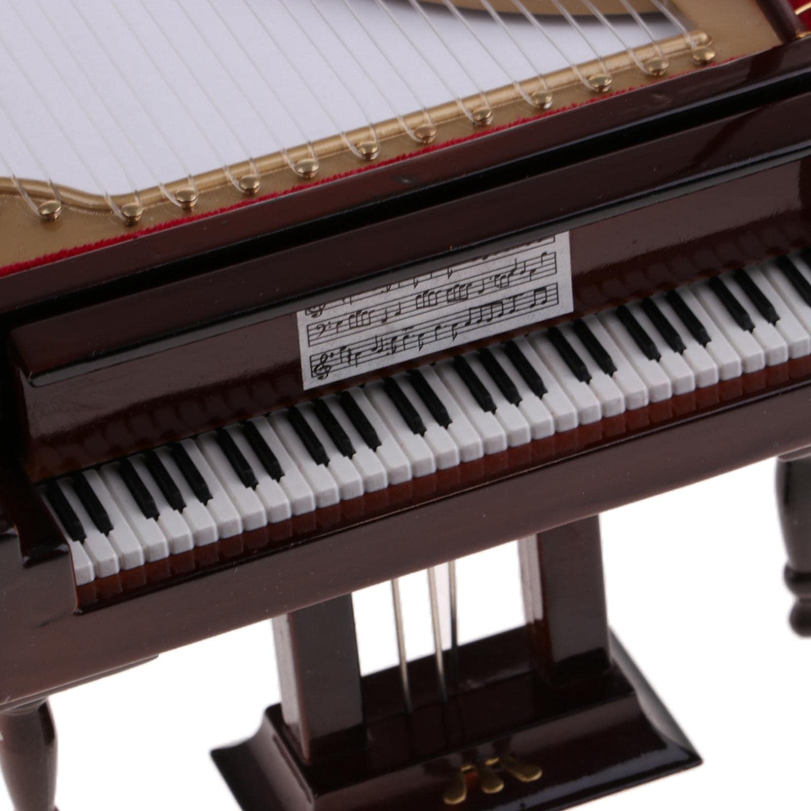 Mini Pianoforte Modello Decorativo in Legno + Plastica per La Decorazione di Compleanno Playset, Marrone