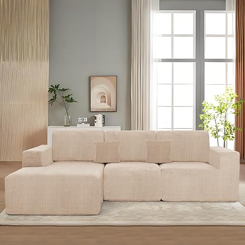 Miniatura 3 de Sofás deshuesados de 111 pulgadas para sala de estar, sofá de nube de 3 piezas, sofá modular modular profundo seccional, sofás comprimidos para sala