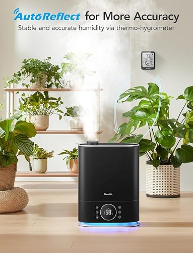 Miniatura 5 de GoveeLife Humidificador inteligente máximo, humidificador WiFi de niebla cálida y fría de 7 L para el dormitorio del hogar, humidificadores de