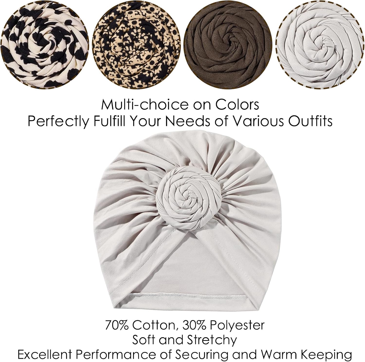 Artilady Stretch Turban Hats for Women - African Knot Headwraps Soft Pre Tied Bonnet Hair wrap Pretied for Black Women - Image 4