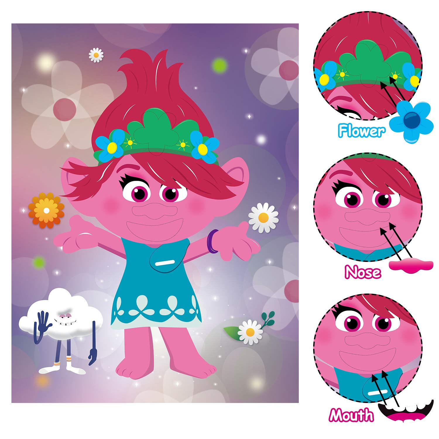 Queen Barb Stick Game Pin The Tail Party Supplies Pin The Nose Mouth on