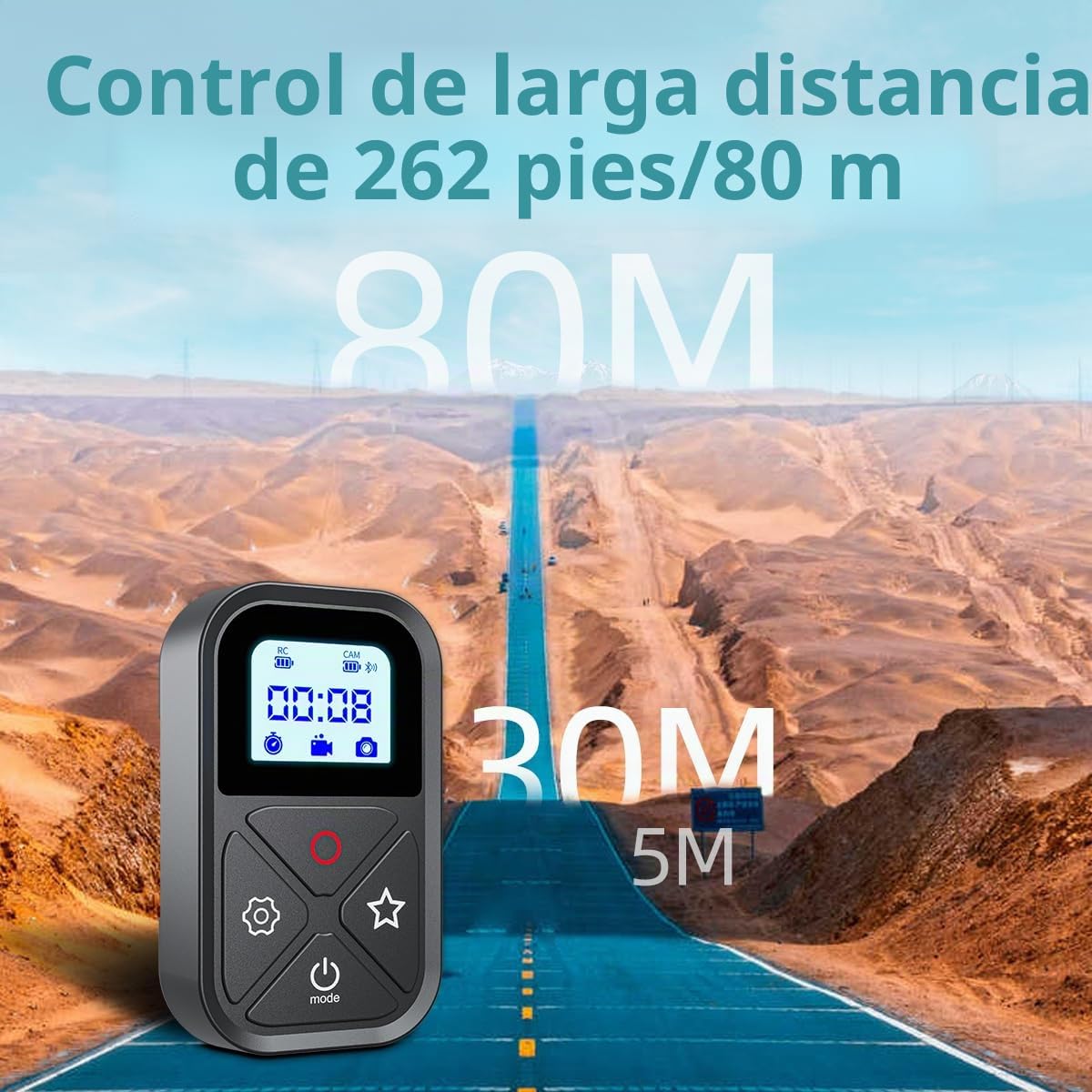 AFAITH Mando Distancia para Hero 12/11/10/9/8/ MAX, Accesorios Disparadores Inalámbricos Smart Bluetooth Remote Wirless WiFi para Hero 12 Hero 11 Hero 10 Hero 9 Hero 8 MAX Black