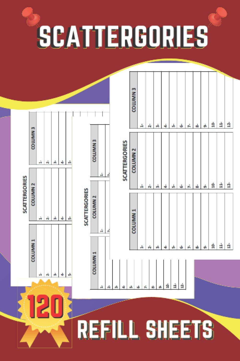 Scattergories Refill Sheets: Answer Pads Compatible with the Scattergories Folder | Refill Paper Sheets for Playing the Classic Scattergories