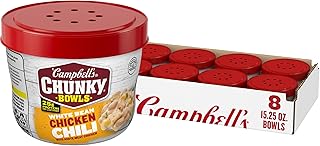 Campbell’s Chunky White Bean Chicken Chili, 15.25 oz Bowl (8 Pack)