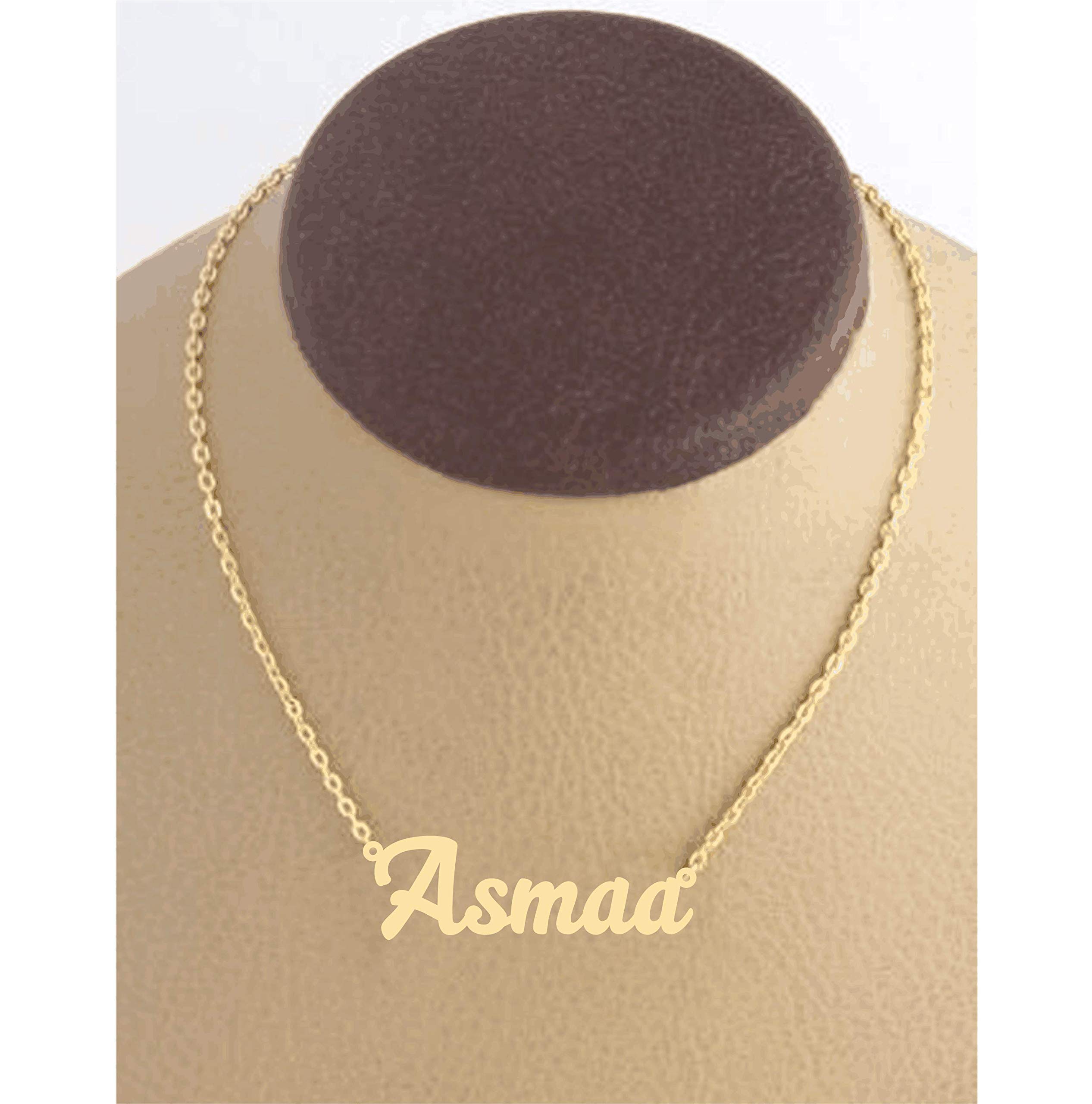 romyz21K Gold Plated Necklace With Name Asmaa