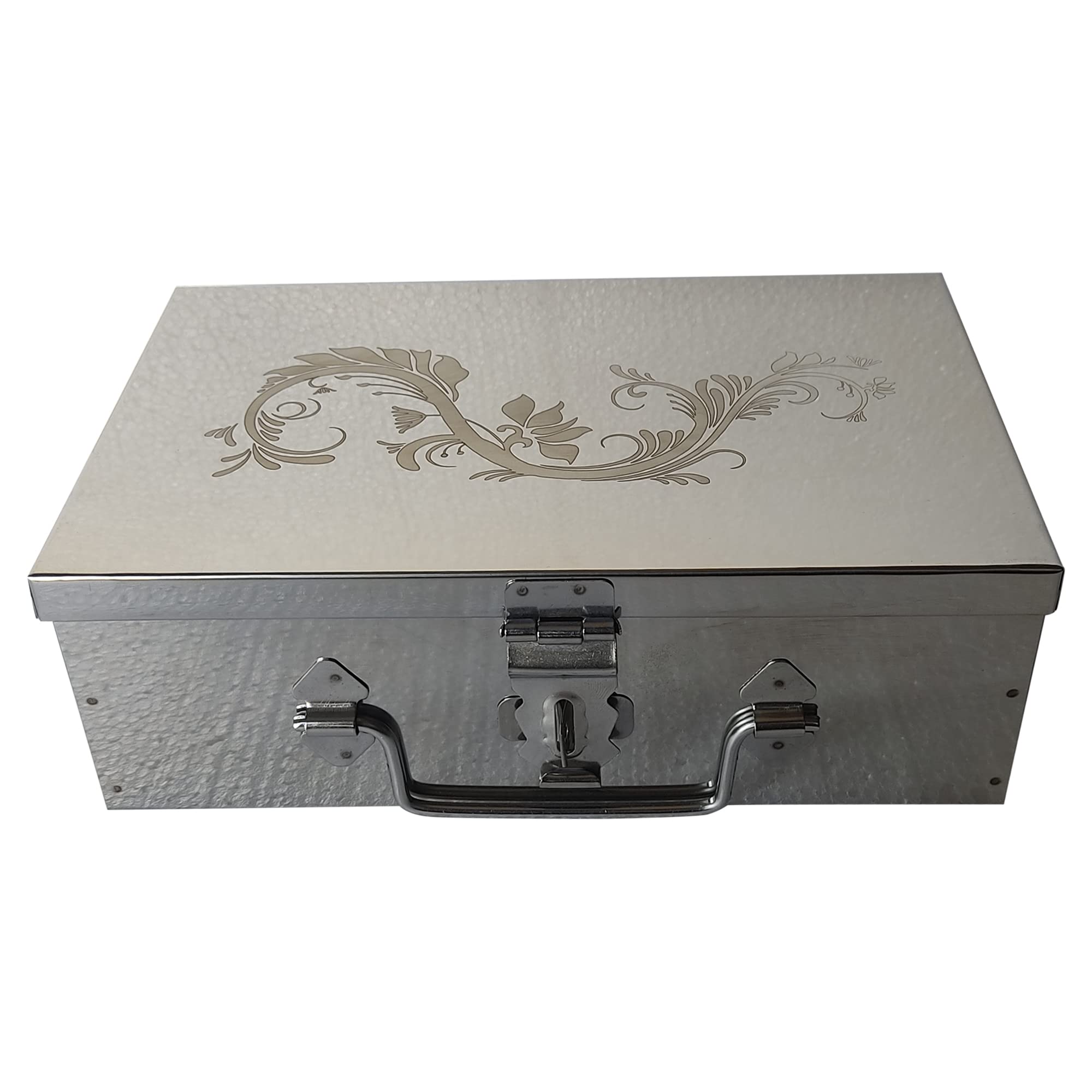 See full amazon price history chart for GinoSet® Steel Storage Boxes,Cash, Pooja Peti,Organizer,Safe Locker Box 9 inch Storage Box (Steel) W-9", H-3", L-6" Cash Box With Laser Print Design (Medium) GinoSet® Steel Storage Boxes,Cash, Pooja Peti,Organizer,Safe Locker Box 9 inch Storage Box (Steel) W-9", H-3", L-6" Cash Box With Laser Print Design (Medium) (B0CD5HQMSN) Amazon Price History, Amazon Price Tracker