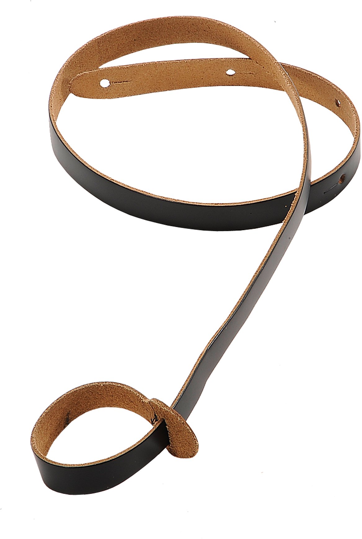 Levy's Leathers M19-BLK Leather Mandolin Strap,Black, Large