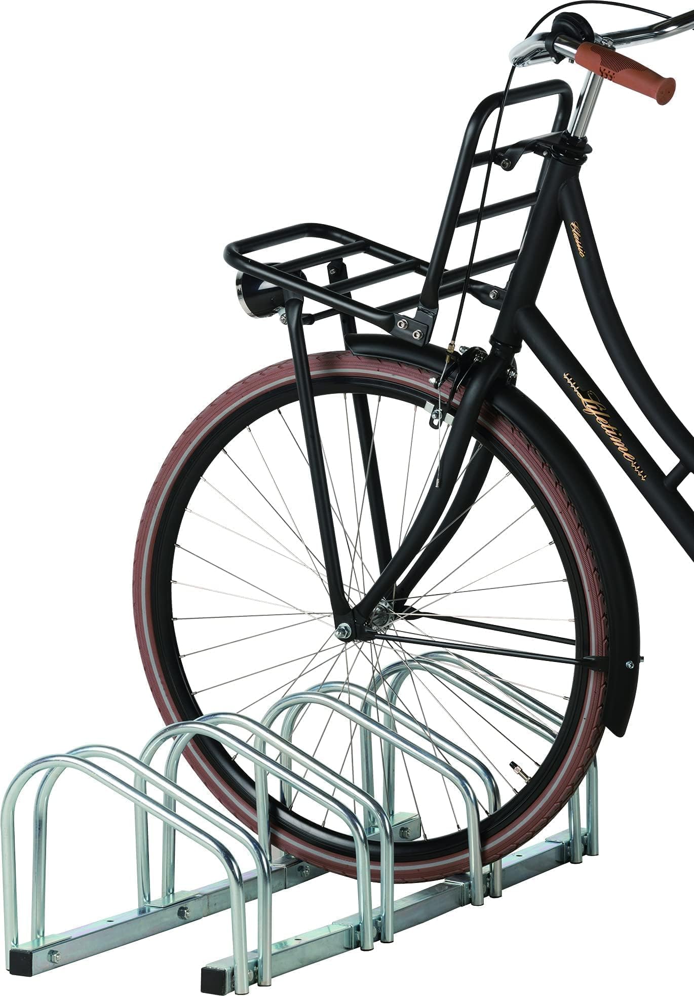 Dunlop Stojak Rowerowy Stalowy Na 4 Rowery Mocowany Do Ściany Lub Podłoża Szary