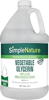 100% Pure Vegetable Glycerin - 1 Gallon (128 fl oz) - Natural Pure Food/Cosmetic Grade Skincare, Haircare, Cosmetics, Soapmaking, Crafts - Softening & Moisturizing Multipurpose Humectant