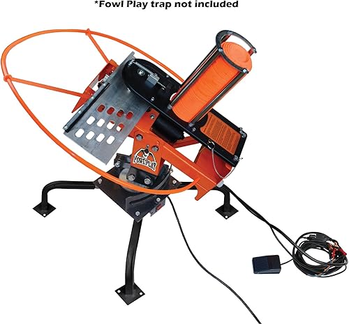 Miniatura 4 de Do-All Outdoors Kit de balanceo ajustable automático para juego de aves y cuervos de arcilla, trampas lanzadoras de palomas de arcilla, negro,