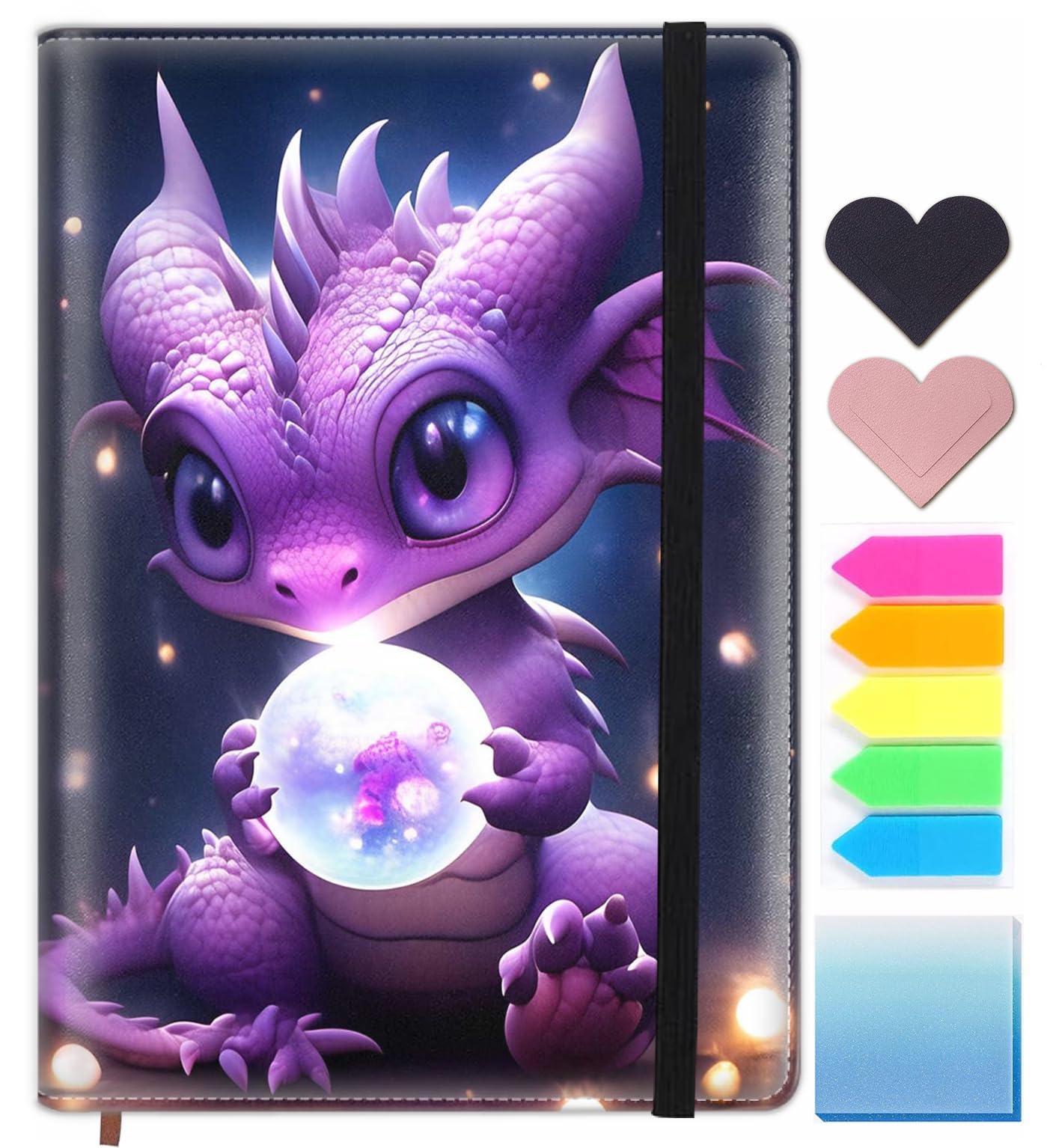 Lined Journal Notebook, 200 Pages A5 Leather Hardcover Notebooks with Bookmarks/Indexes, Classic with Pen Loop Notebook Journals for Women Men Office