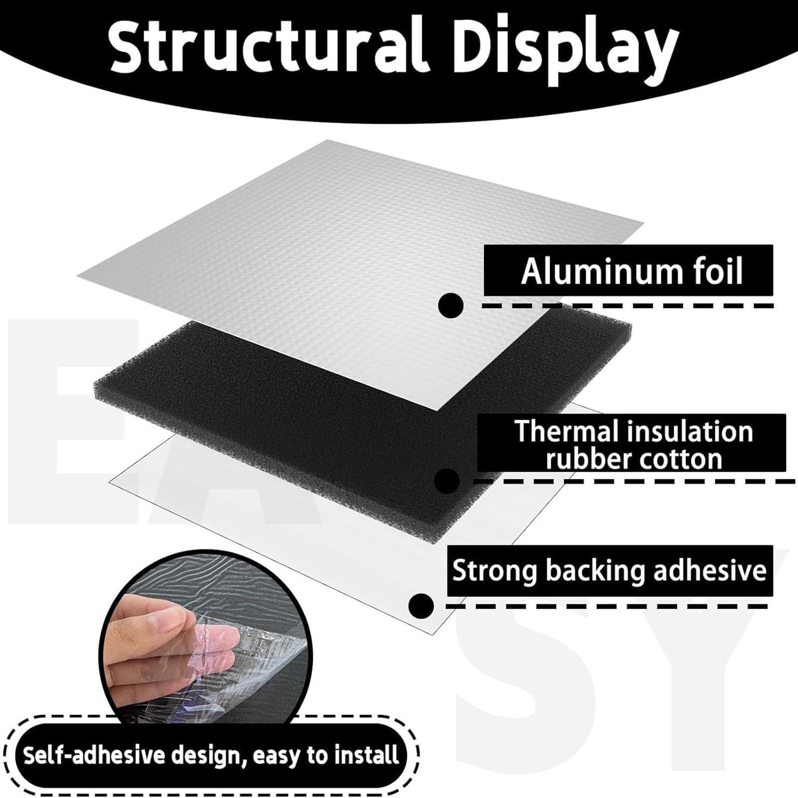Almohadilla para tanque de inodoro, uso versátil, 100 x 40 cm, kit de aislamiento para tanque de inodoro, forro para tanques, protección anticondensación, forma bañera, ducha, fregadero, baño, cocina